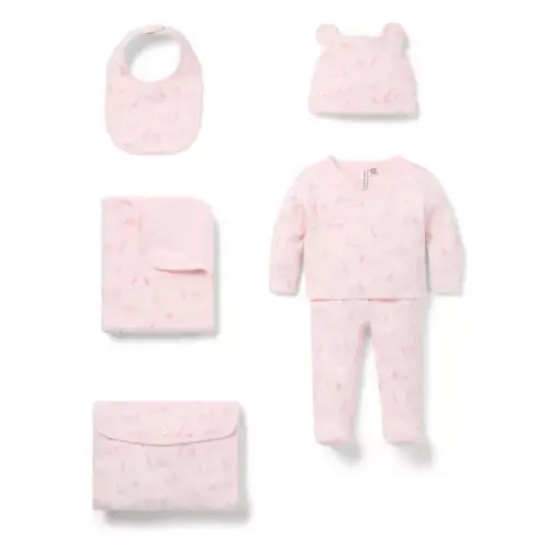 Baby Pink Blossom Animal Friends Toile Baby Bundle of Love Gift Set by Janie and Jack