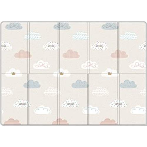 Parklon Silky Cotton Foldable Baby Play Mat (Cloud Bebe, Large, 78.7x55.1x0.4)