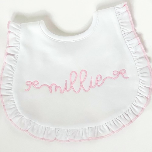 Monogram Bow Name Initial Bib Burp Rag, Baby Girl Gift, Embroidered Bib Burp Rag, Monogrammed Bib Burp Rag, Baby Gift, Baby Shower Gift
