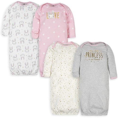 Gerber Baby Boy and Girls 4-Pack Sleeper Gown