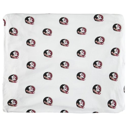 Florida State Seminoles Wes & Willy Newborn & Infant Crib Sheet - White