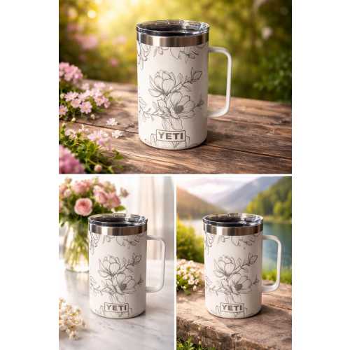 Magnolia Engraved Yeti 24oz Camp Mug