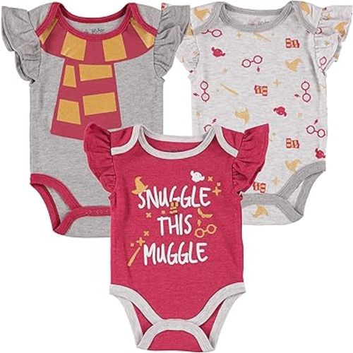 Harry Potter Baby Girls Bodysuit 5-Pack Baby Clothes Baby Gifts - Baby Bodysuit Multipack