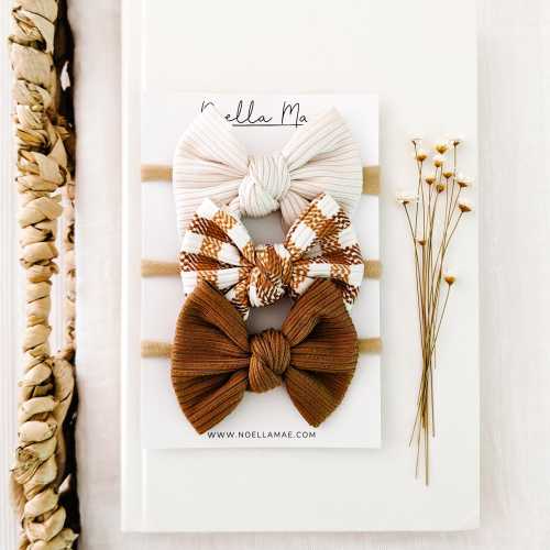 Fall Hair Bow Bundle, Baby Girl Headband Sets, Plaid Newborn Hair Bows, Infant Headwraps, Toddler Hair Clips, Gift for Baby Girl, Baby Bows