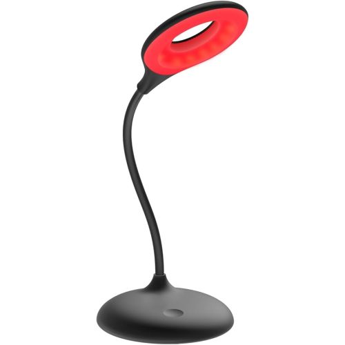 Red Light - No Blue Light Lamp - Modern LED Rechargeable Table Lamp - Rechargable Desk Lamp - Table Lamp for Whole House - Bedside Touch Lamp - No Flicker LED (630nm Red), Black