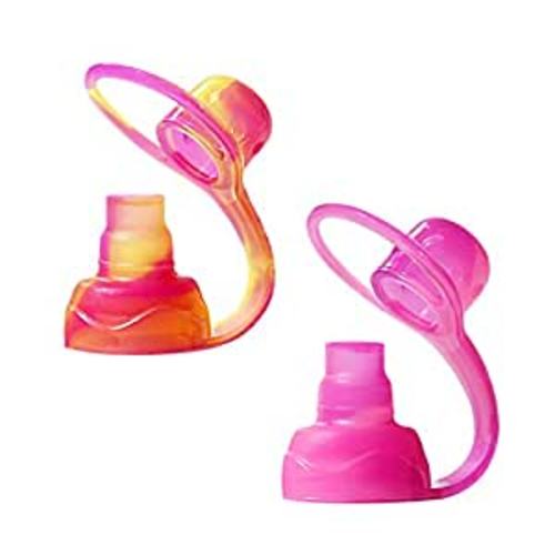 Amazon.com : ChooMee SoftSip Food Pouch Top | Baby Led Weaning | No Spill Flow Control Valve, Protects Childs Mouth, 100% Silicone, BPA Free | 2CT Yellow Pink Swirl : Baby