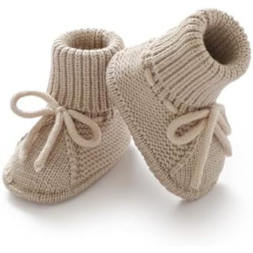 mimixiong Baby Booties Newborn Infant Sock Shoes Hand Knitted Boy and Girl Cozy Shoes