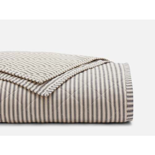Charcoal Ticking Stripe Baby Quilt – Red Land Cotton