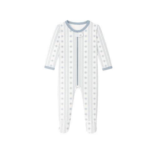 Starlight Stripes | Footie (Blue) – Baby Dunn