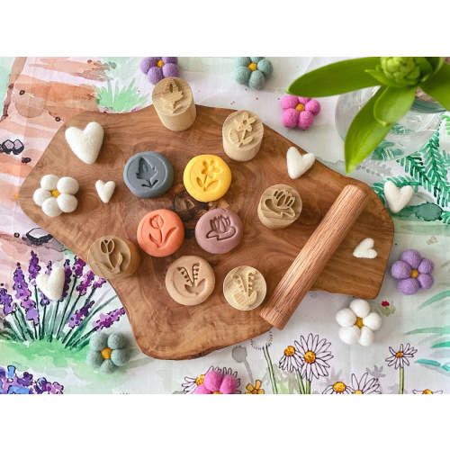 Flowers Playdough Stamps set of 5