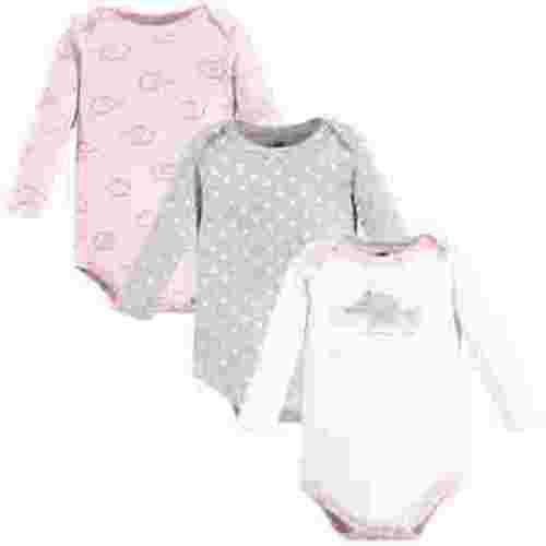 Hudson Baby Cotton Long-Sleeve Bodysuits, 3-Pack, Newborn- 24 Months