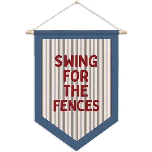 Vintage Baseball Nursery Decor, Banner Flag for Baseball Room