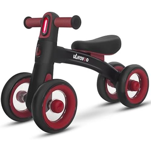 Baby Balance Bike for 1 Year Old,12-24 Months Toddler Bike with 3-Mode Headlight & 4 Transparent Silence Wheels, First Toddler Balance Bike for Boy Girl Birthday Gift