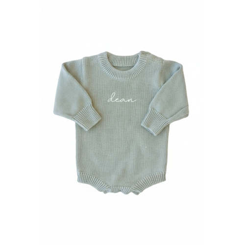 Personalized Printed Knit Sweater Bubble | Smoke