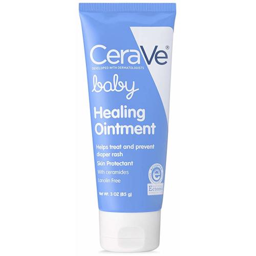 CeraVe Healing Ointment for Baby | Diaper Rash Cream for Extra Dry, Cracked Skin | Lanolin & Fragrance Free | 3 Ounce
