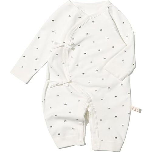 100% Organic Cotton Soft 0-6 Months Newborn Baby Romper Jumpsuits for Boys and Girls Unisex Long Sleeve