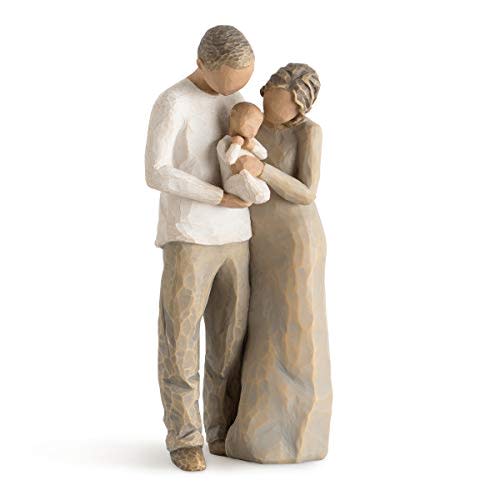 Willow Tree We are Three, Sculpted Hand-Painted Figure, Darker Skin