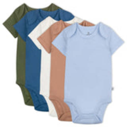 5-Pack Organic Cotton Short Sleeve Bodysuits 3-6 Months | Honest Baby Clothing