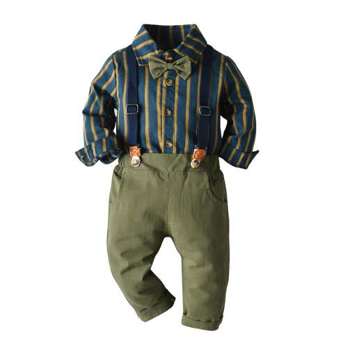 Odeerbi Baby Boys Clothes Baby Outfits Shirts Sets Newborn Autumn Winter 2025 Long Sleeve Suspender Trousers Set Boys Sling Gentleman Formal Dress Suit