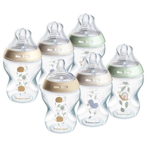 Tommee Tippee Natural Start Anti-Colic Baby Bottle With Slow Flow Teat 260Ml 0M+ 6Pack Assorted
