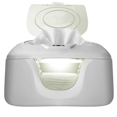 Baby Wet Wipe Warmer and Wet Wipe Dispenser, Advanced Features - 4 Bright Auto Off LED Ample Lights for Nighttime Changes, Dual Heat for Baby's Comfort, Improved Design and Only at Amazon