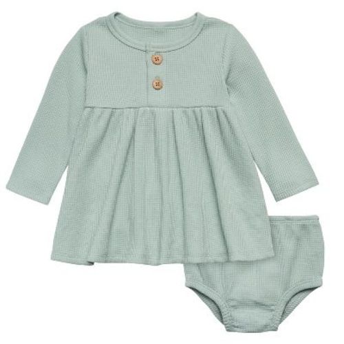 Modern Moments™ by Gerber Baby Girls' 2-Piece Dress Set, Medium Sky, 18 Months
