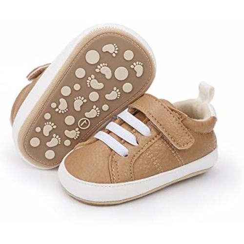 E-FAK Baby Shoes Boys Girls Infant Sneakers Non-Slip Rubber Sole Toddler Crib First Walker Shoes