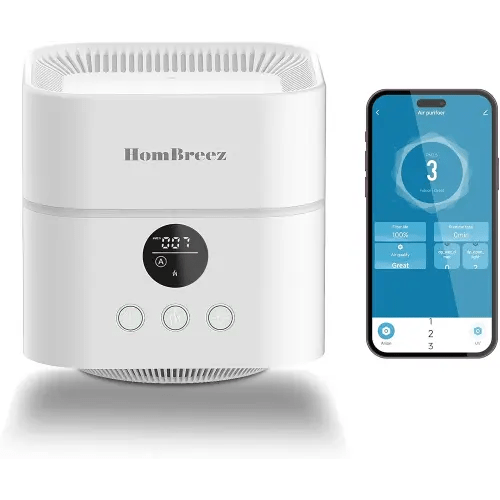 Air Purifier and Humidifier Combo for Bedroom, Covers Up to 200ft², H13 True HEPA Filter, 500ML Water Tank, Quiet Cool Mist Top Fill Essential Oil Diffuser for Baby, Pet Room, APP Control