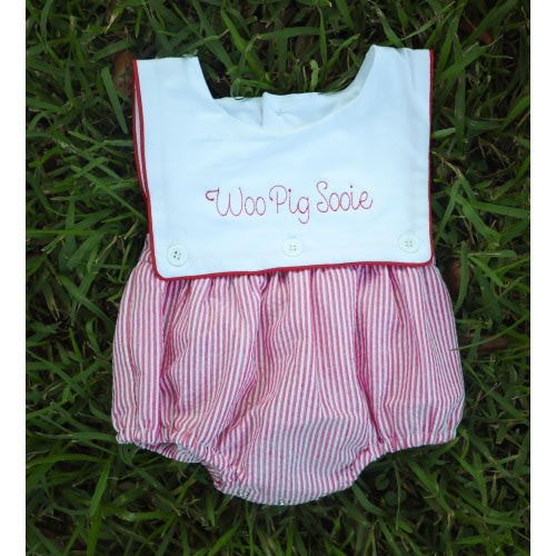 Arkansas Razorbacks Embroidered Baby Bubble - Woo Pig Sooie Gameday Outfit - Size: 3-6 months US kids' numeric