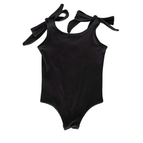 Bailey's Blossoms - Mommy and Me Madden Tie Shoulder Tank Leotard - Black