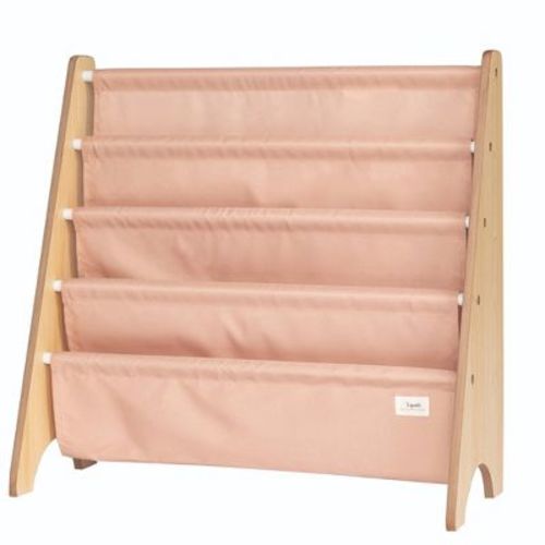3 Sprouts Recycled Fabric Kids Bookcase, Toddler Bookshelf - Solid Clay
