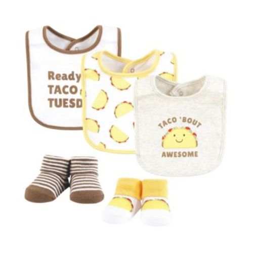 Cotton Bib and Sock Set, Taco Tuesday, One Size