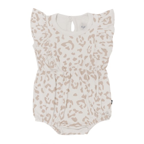 Bubble Romper in Oat Leopard