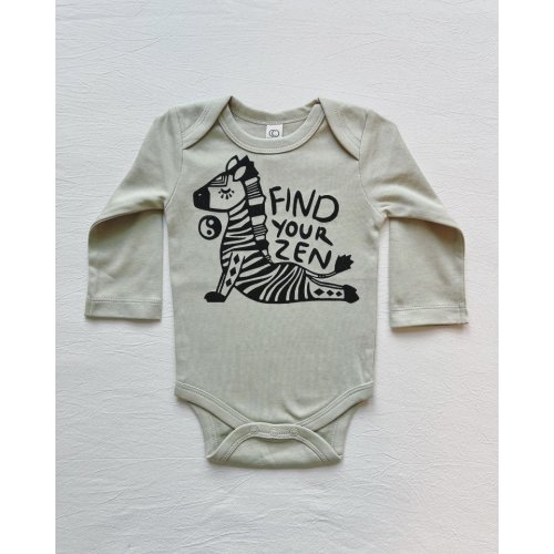 Zen Zebra Baby Organic Baby Bodysuit — Hippie Baby Co