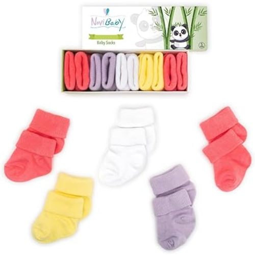 Baby Socks 0-6 Months, 6-12 Infant Ankle Socks for Boys and Girls, Essential Baby Items for Newborns