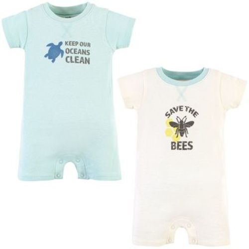 Touched by Nature Unisex Baby Organic Cotton Rompers, Save The Bees