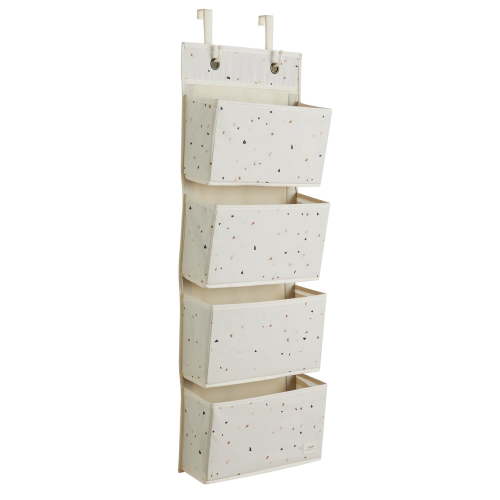 3 Sprouts Over-the-Door Nursery Organizer, Cream Terrazzo