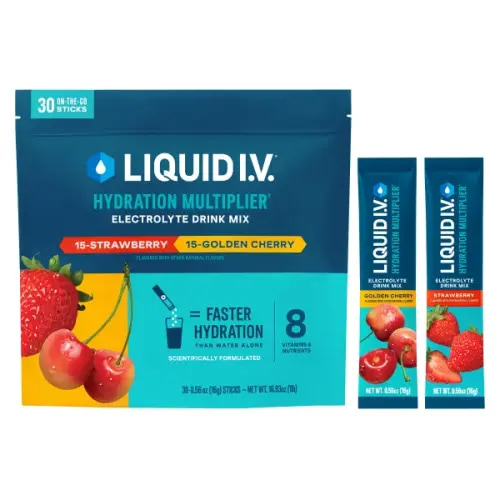 Liquid I.V. Hydration Multiplier 30 Individual Serving Stick Packs in Resealable Pouch, Variety Pack