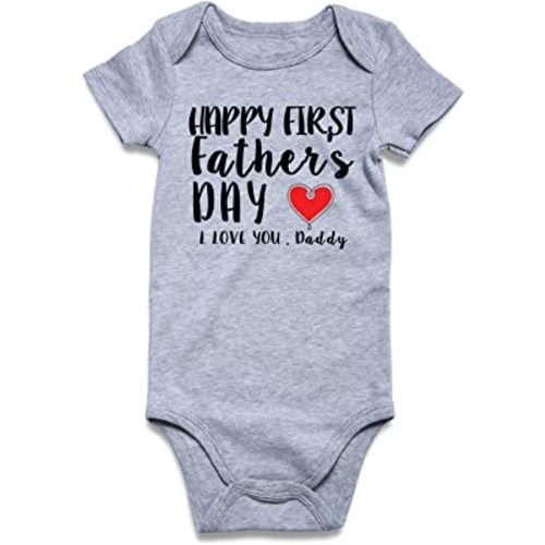 UNICOMIDEA Baby Boys Girls Romper Letter Printed Newborn Outfit Short Sleeve Bodysuits 0-12 Months