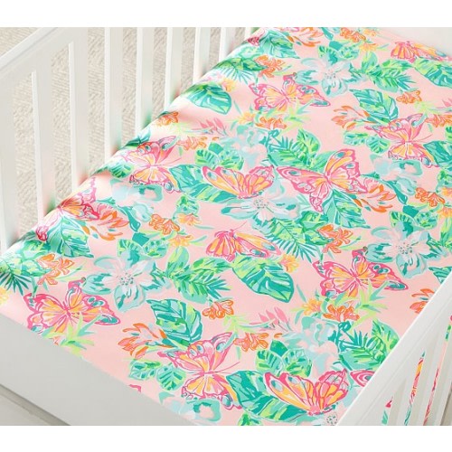 Lilly Pulitzer Isle Be Back Organic Crib Fitted Sheet | Pottery Barn Kids