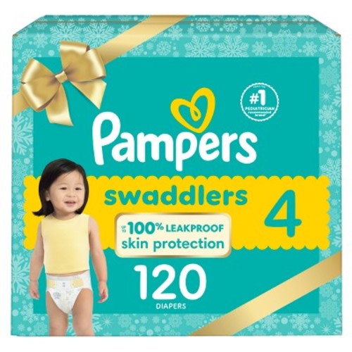 Pampers Swaddlers Active Baby Diapers Pack - Size 4 - 120ct