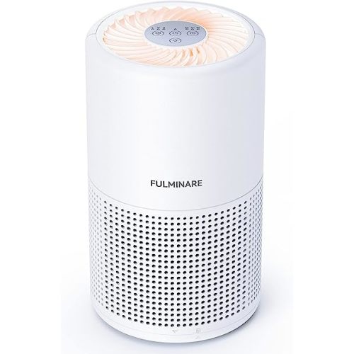 Air Purifiers for Bedroom, FULMINARE H13 True HEPA Air Filter, Quiet Air Cleaner With Night Light,Portable Small Air Purifier for Home, Office, Living Room