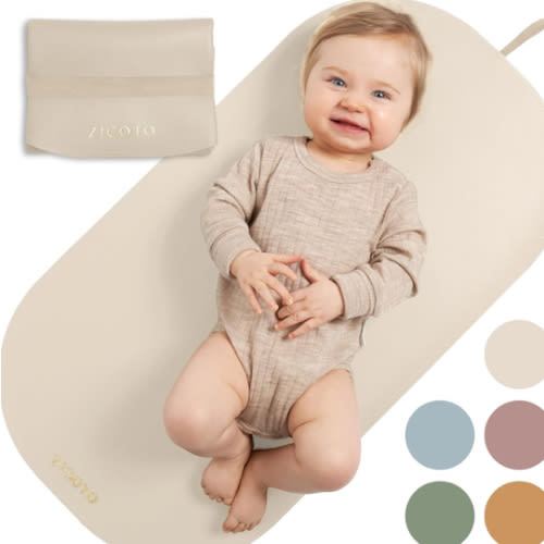 Beautiful Baby Diaper Changing Mat Made of Vegan Leather - Soft and Easy to Wipe Changing Pad for Travel or at Home Use - Lightweight and Foldable Mat That Perfectly Fits Into Any Diaper Bag