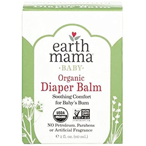 Organic Diaper Balm by Earth Mama | Safe Calendula Cream to Soothe and Protect Sensitive Skin, Non-GMO Project Verified, 2-Fluid Ounce - 2-Ounce