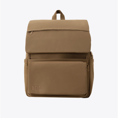 BÉIS 'The Ultimate Diaper Backpack' in Camel - Diaper Bag Backpack in Camel Brown