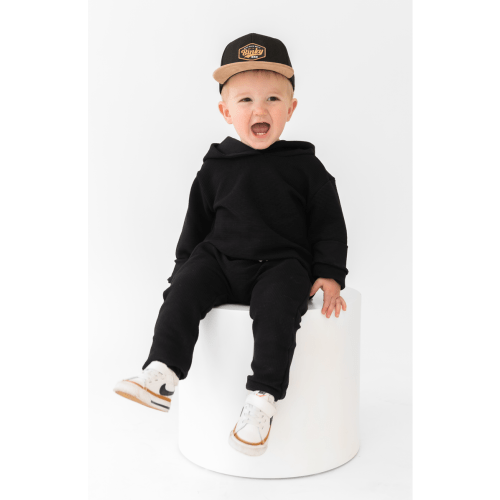 Waffle Knit Hooded Pullover, 5-6