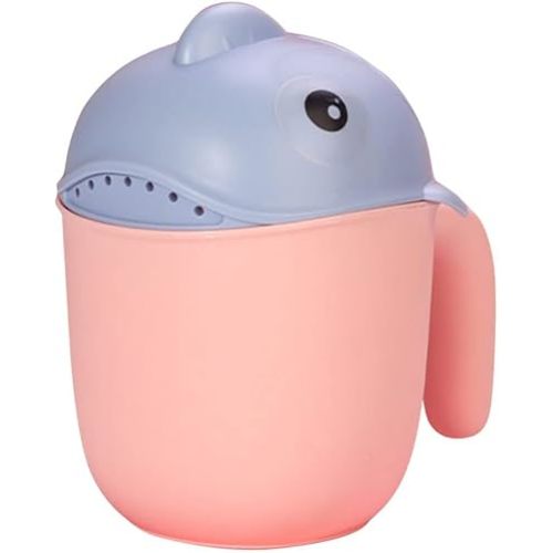 Baby Rinse Cup, Cute Cartoon Fish Baby Bath Rinser Baby Rinser Pail Shampoo Rinser, Newborn Bath Shower Wash Hair Cup for Rotecting Infant Eyes
