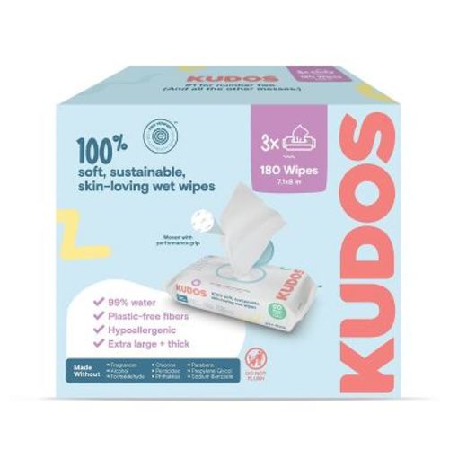 Kudos Wet Wipes - 180ct/3pk