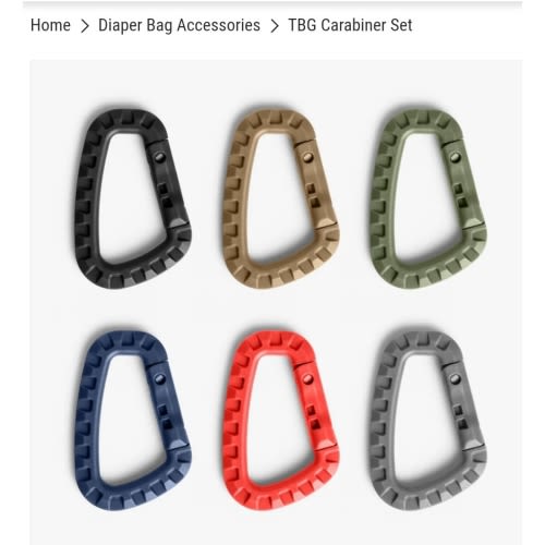 TBG Carabiner Set - Secure Your Gear on the Go by TBG – Tactical Baby Gear