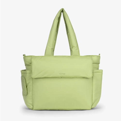 Diaper Tote Bag with Laptop Sleeve in Lime | CALPAK